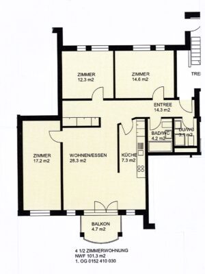 Bellevuestrasse 8a (103), Grundriss