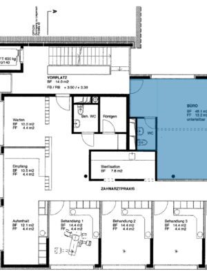 Grundriss Büro
